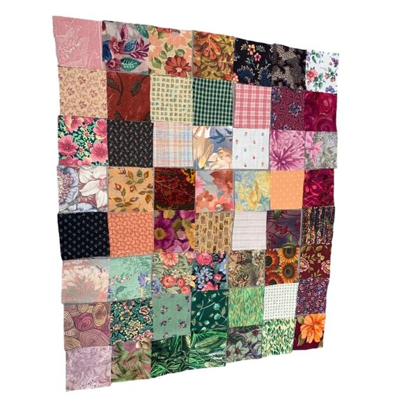 112 Precut 2" Cotton Fabric Squares For Quilting & Sewing Projects - Picture 1 of 3